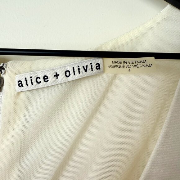 Alice + Olivia Elegant White Peplum Dress - Picture 4 of 4